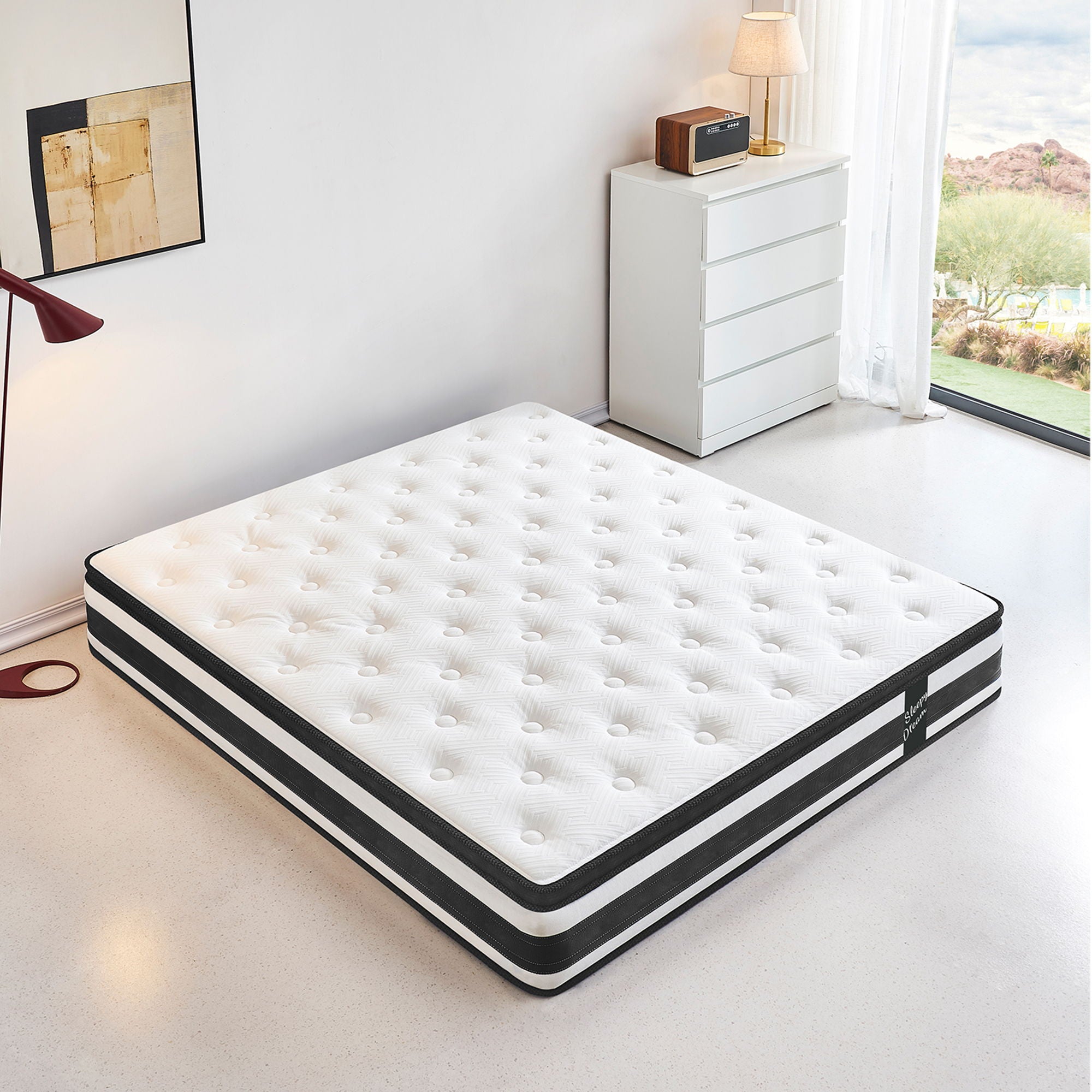 12&quot; Breathable Hybrid Mattress, Memory Foam, Individual Pocket Springs