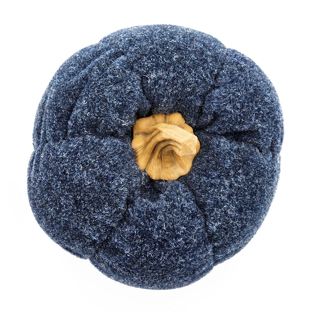 Pumpkin Ornament Decor For Holiday Harvest Festival Fall Festival &amp; Thanksgiving (Set of 3) - Blue