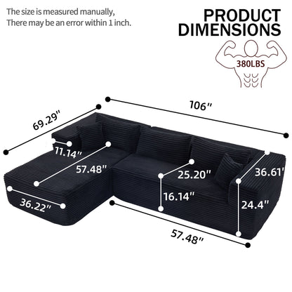 Modular Combination Sofa - Black