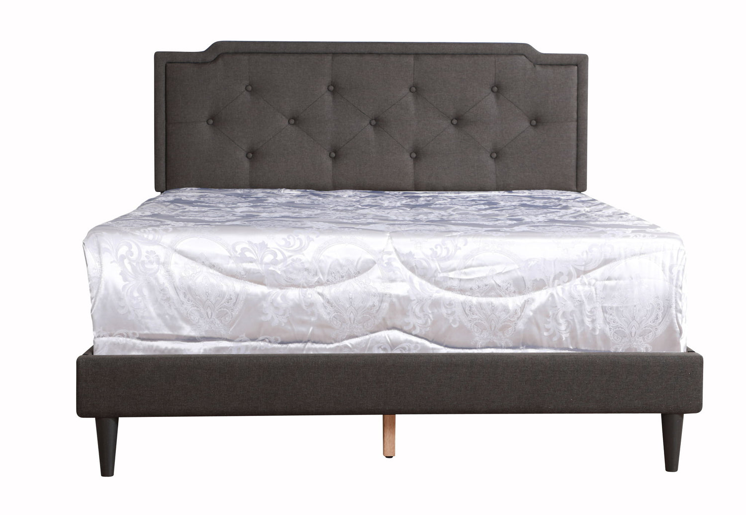 Deb - Queen Bed Button Tufted - Black