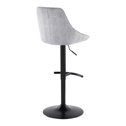 Diana - Contemporary Adjustable Barstool &amp; Swivel With Rounded T Footrest (Set of 2)