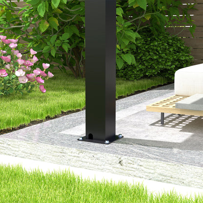 Louver Pergola Steel Louvers &amp; Frame - Black