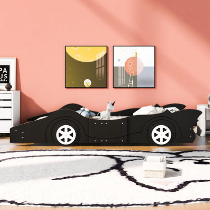 Race Car Shaped Platform Bed &amp; Wheels