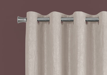 2 Pieces Set, Curtain Panel, Room Darkening, Grommet, Contemporary &amp; Modern