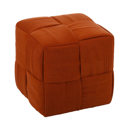Square Ottoman Foot Rest With Woven Design