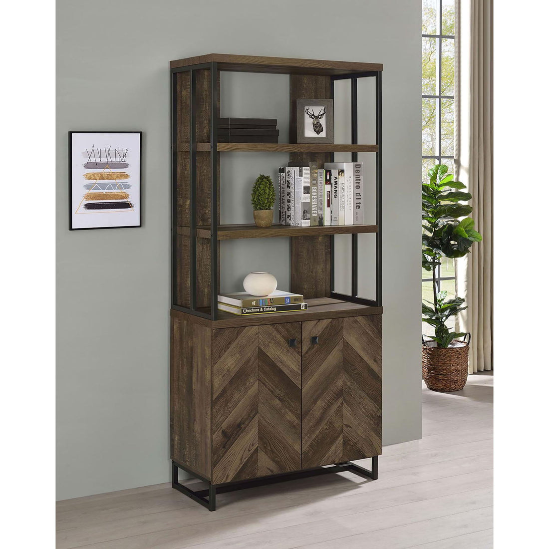 Herringbone - 2 Door - Brown