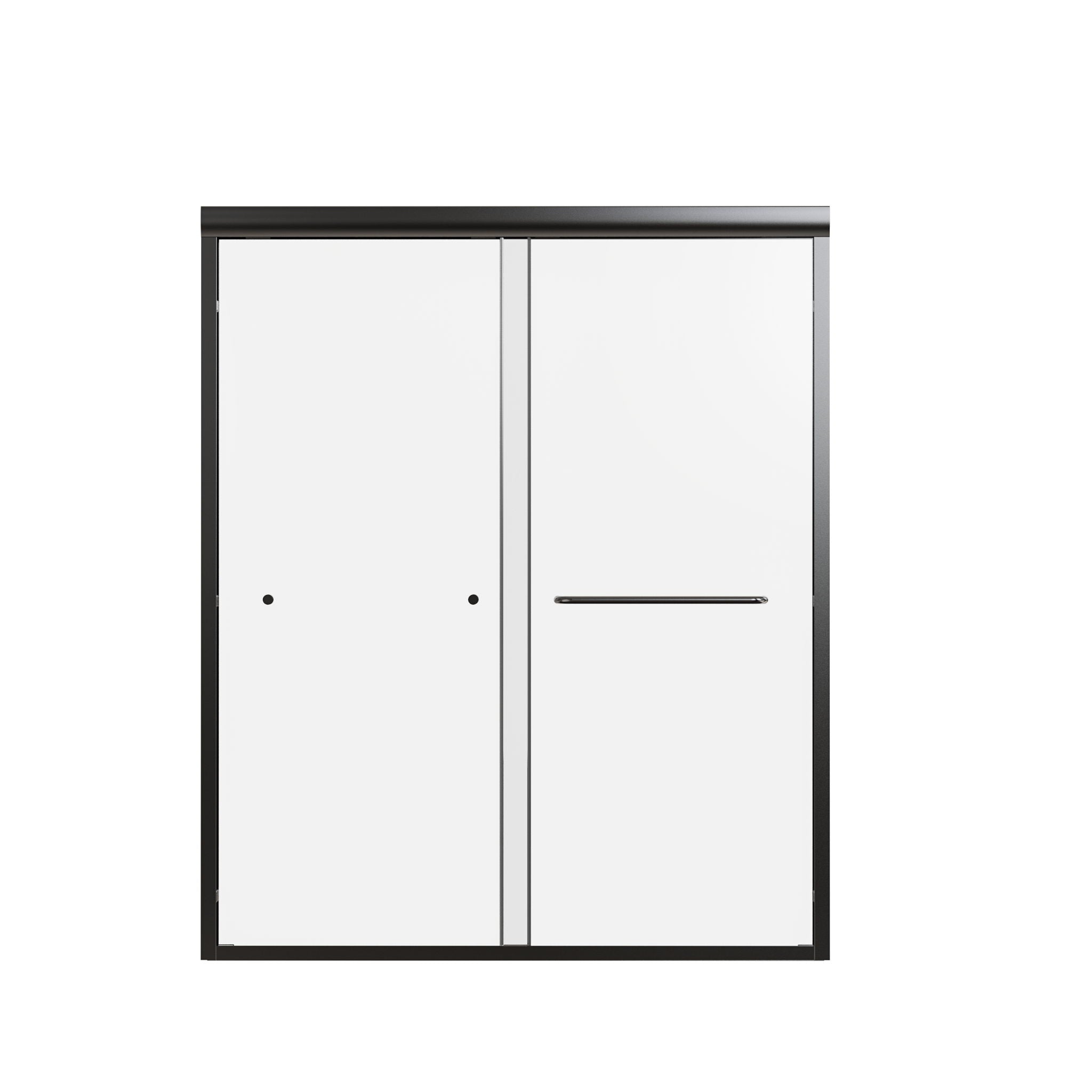 Semi-Frameless Double Sliding Shower Door, Bypass Shower Door, 1 / 4&quot; (6Mm) Thick SGCC Tempered Glass Door