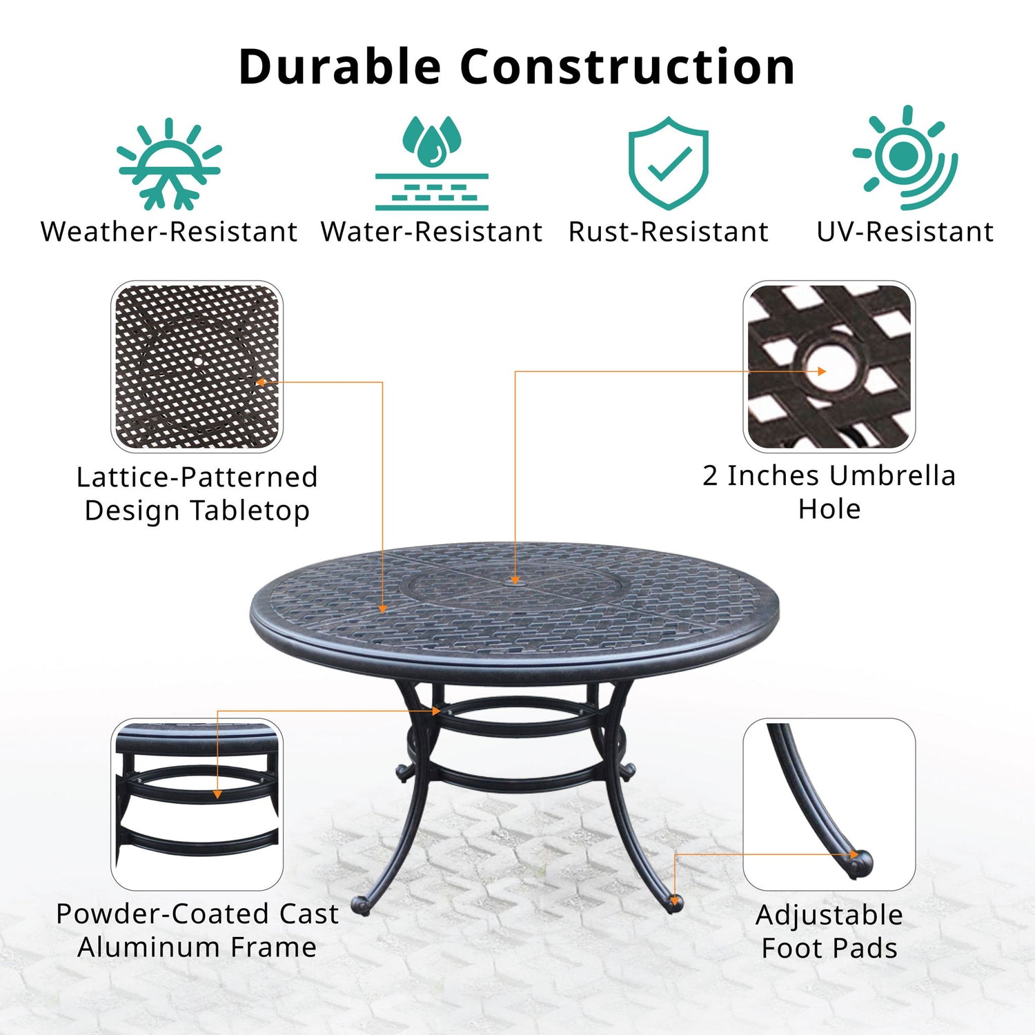 52&quot; Round Dining Table