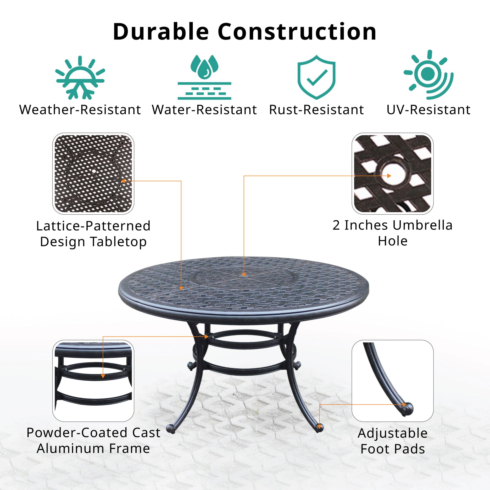 52&quot; Round Dining Table