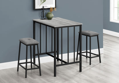 3 Pieces Dining Set, Counter Height, Rectangular, Small, Contemporary &amp; Modern