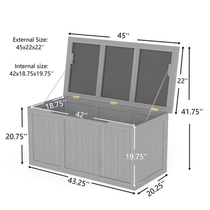 Outdoor Deck Box, Storage With Seat &amp; Table Top