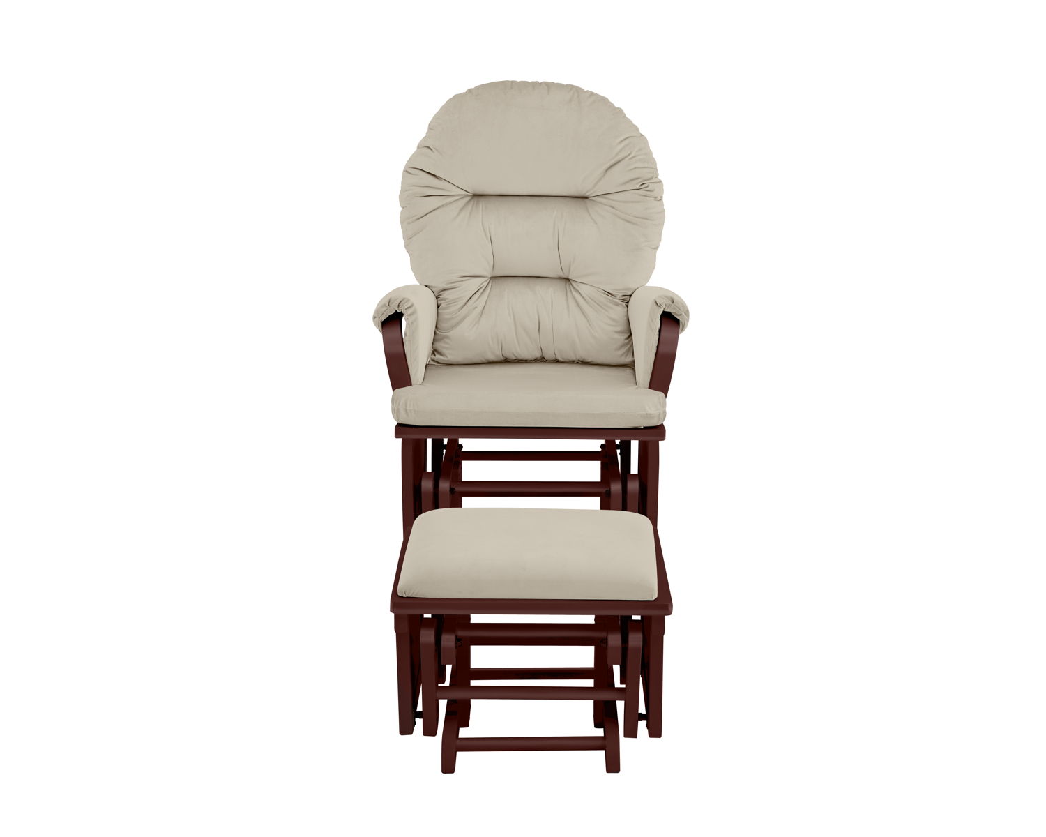 Madison - Glider &amp; Ottoman - White Base