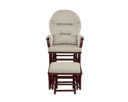 Madison - Glider &amp; Ottoman - White Base
