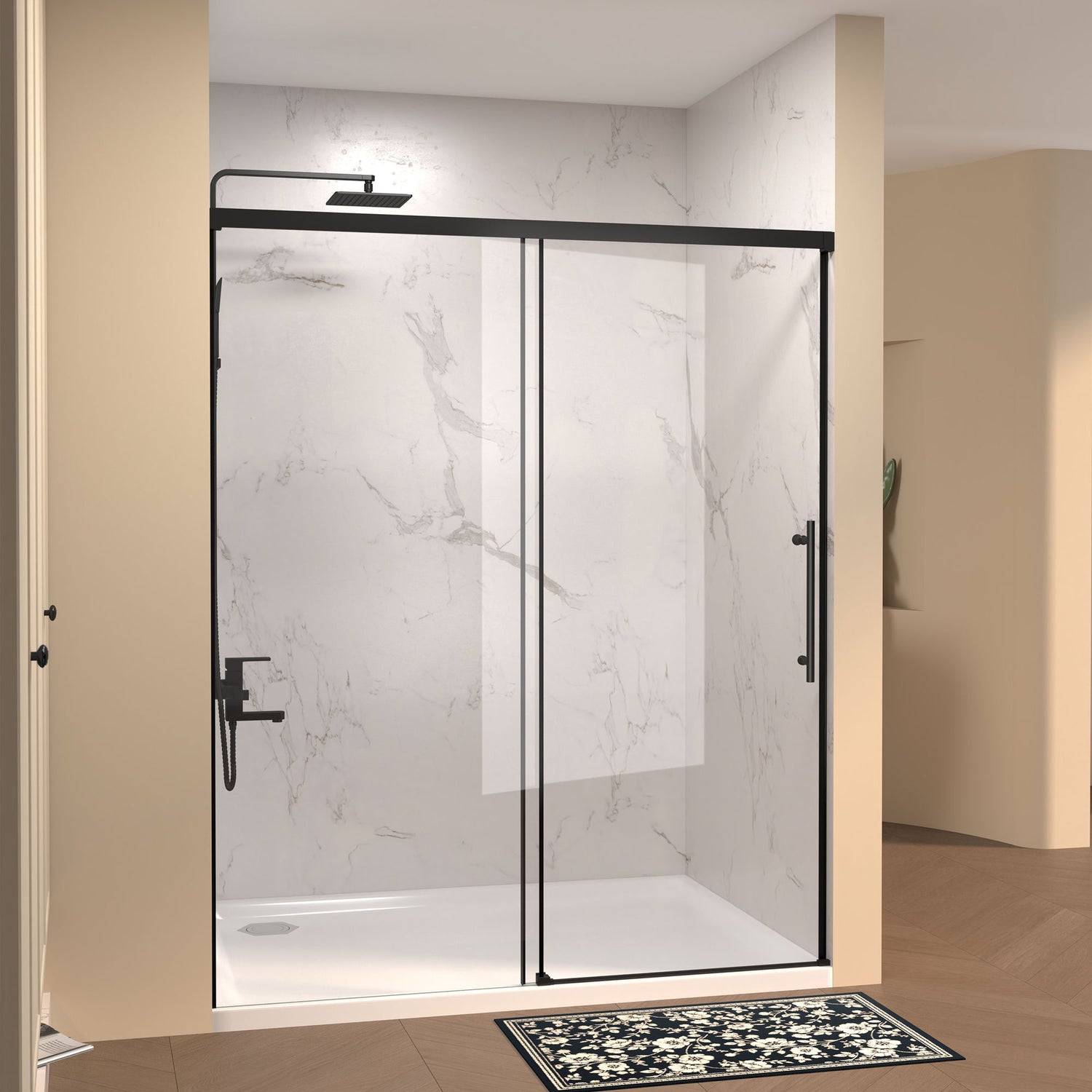 Frameless Single Sliding Shower Door