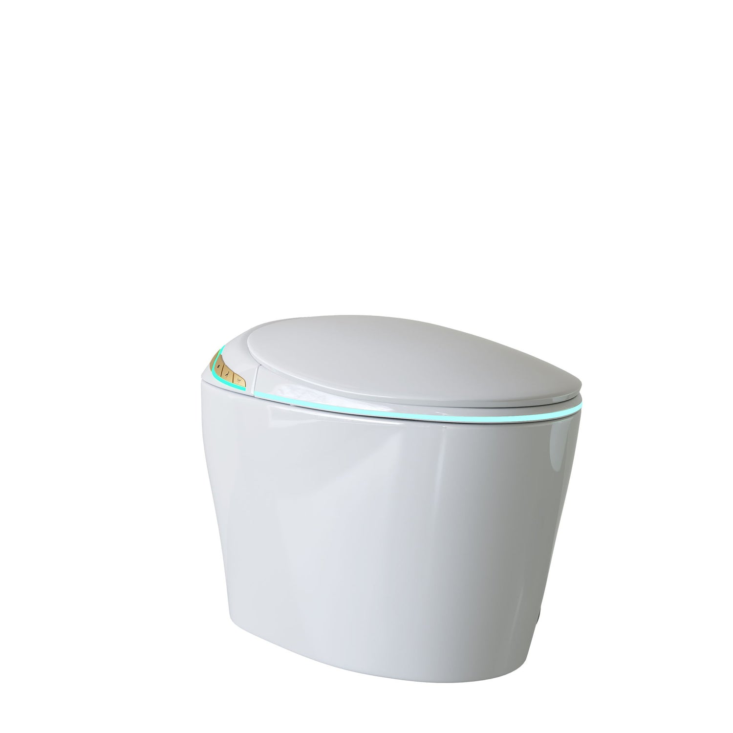 Unique Smart Toile With Built In Bidet, Auto Open / Close Seat, Foot Sensor, LED Display, Night Light, Warm Water &amp; Dryer Ceramic