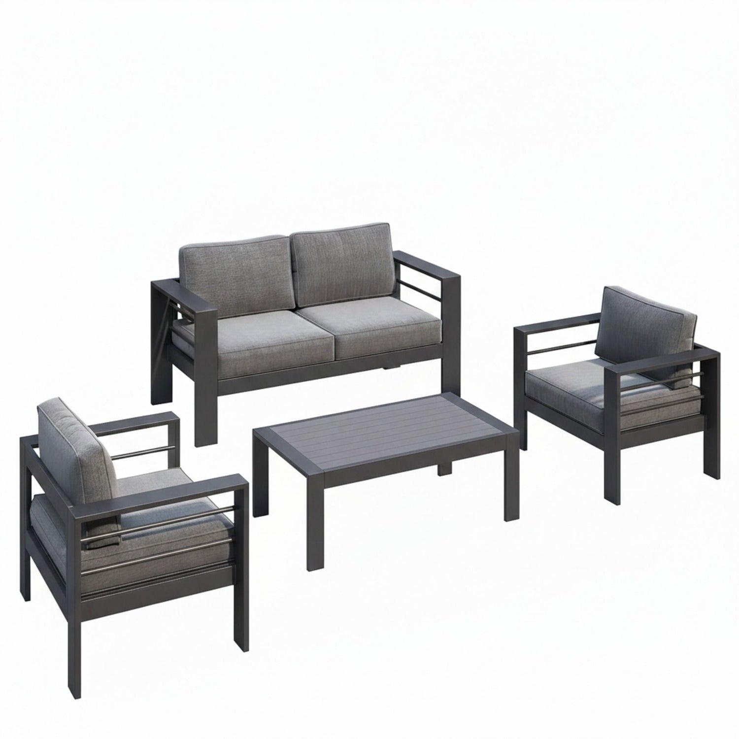 Outdoor Patio Set, All-Weather &amp; Thick Cushions