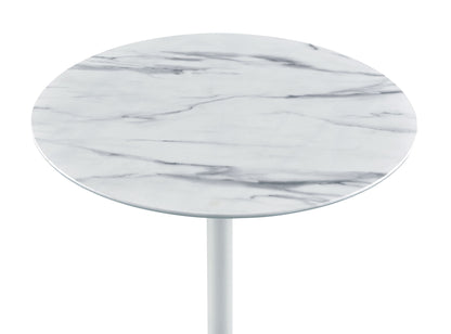 Orbit - 15.5&quot; End Table With Height Adjustable Marble Textured Top