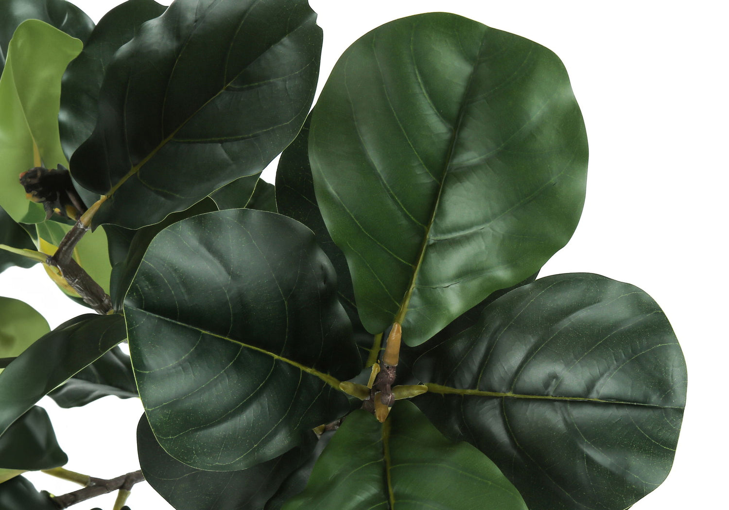 47&quot; Tall, Artificial Plant, Fiddle Tree, Indoor, Fake, Floor, Greenery, Potted, Real Touch, Decorative - Green / Black