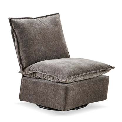 Detachable Chenille Single 360 Swivel Rocking Rocker, 360 Swivel Sofa Chair &amp; Single Sofa Lounge, Comfortable Seating For Living Room &amp; Bedroom Sofa 1 Piece