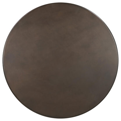 Round Dining Table &amp; Pedestal Base - Brown