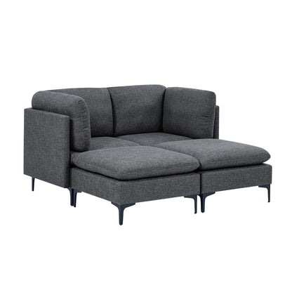 Upholstered Modular Sectional &amp; Tall Legs