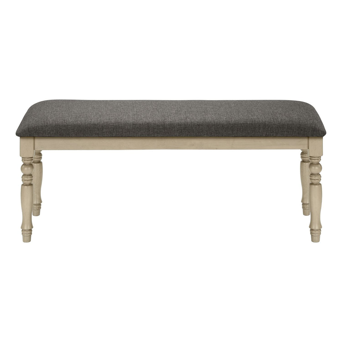 Bench, Rectangular, Upholstered, Transitional - Gray