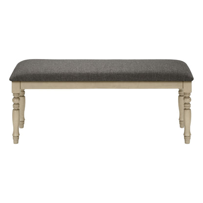 Bench, Rectangular, Upholstered, Transitional - Gray