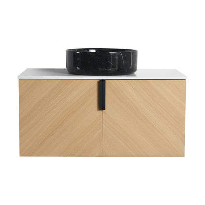 Wall Mounted Bathroom Vanity &amp; Art Sink