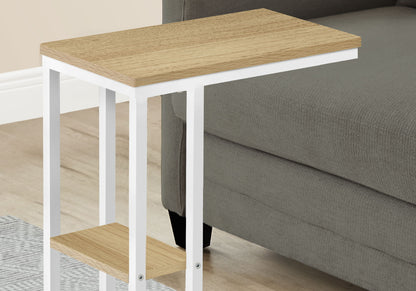 Accent Table, C - Shaped, Marble Look Contemporary &amp; Modern Convenient Design