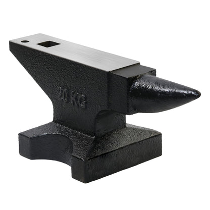 44 Lbs High Hardness Rugged Round Horn Anvil Blacksmith - Black