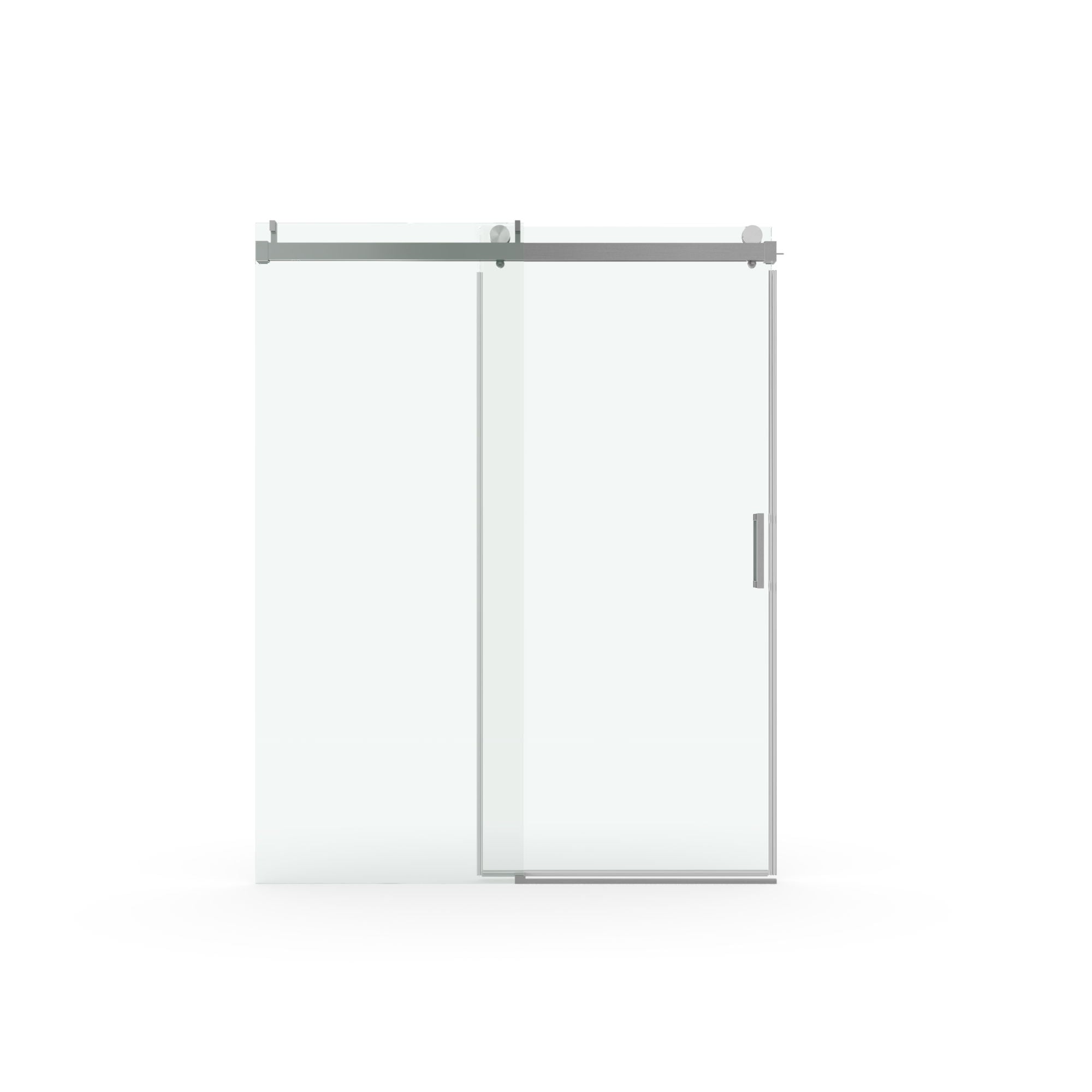 Frameless Soft-Closing Shower Door, 1/4&quot; (6 Mm) Tempered Glass Single Sliding With Explosion Proof Coating