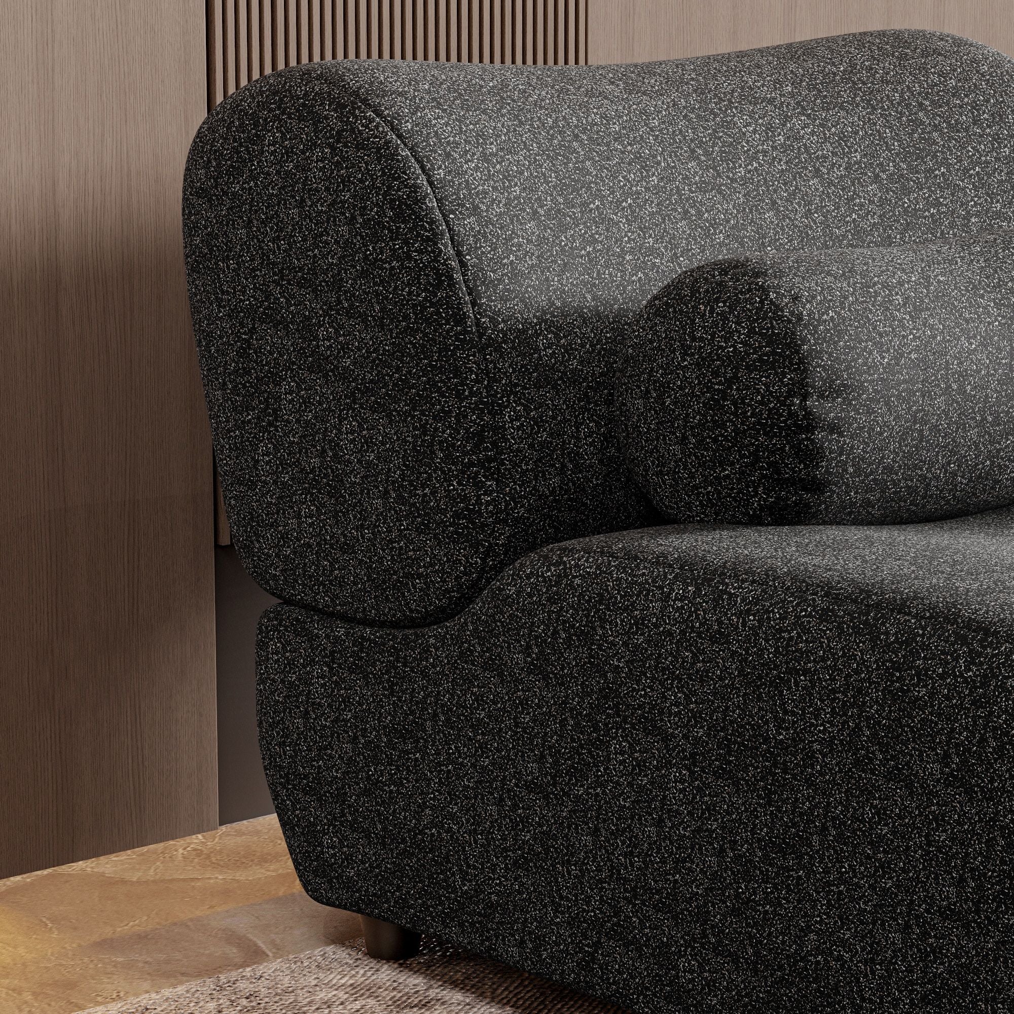 1 Piece Luxury Chenille Fabric Modular Sofa With Spring Cushions &amp; Hidden Legs
