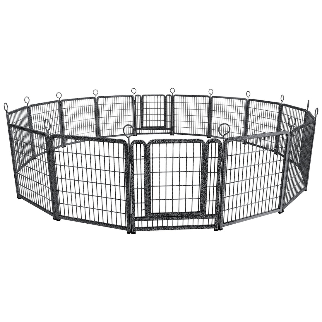 Heavy Duty Dog Playpen Outdoor 16 Piece Panels - Snow Leopard