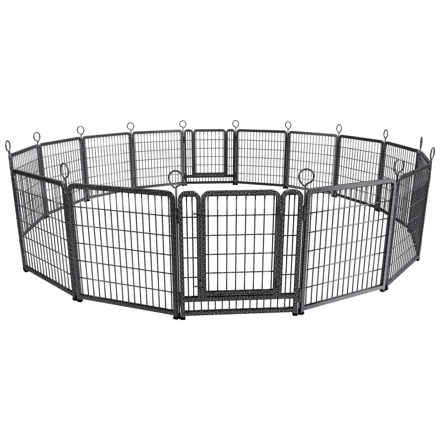 Heavy Duty Dog Playpen Outdoor 16 Piece Panels - Snow Leopard