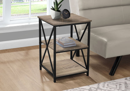 3 Tier Accent Table, Side Marble Look Contemporary &amp; Modern