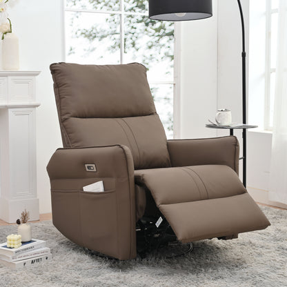 29.92&quot; 270 Power Swivel Rocker Recliner Chair, Electric Glider Reclining Sofa With USB Ports, Power Swivel Glider, Rocking Chair Nursery Recliners For Living Room Bedroom