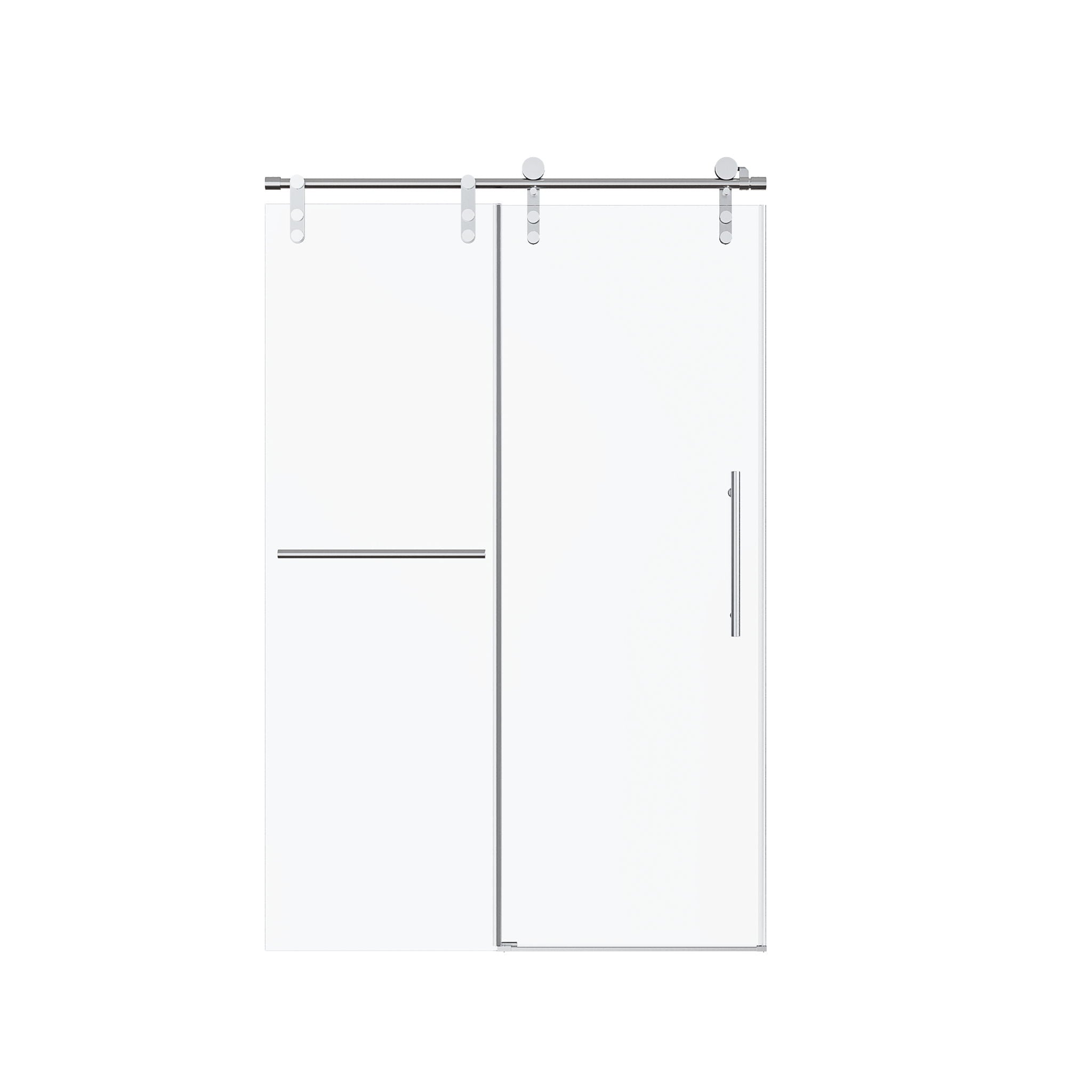Frameless Single Sliding Shower Doors With Towel Rail &amp; Handle