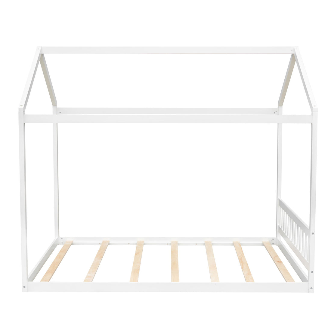 Wooden House Bed With Headboard