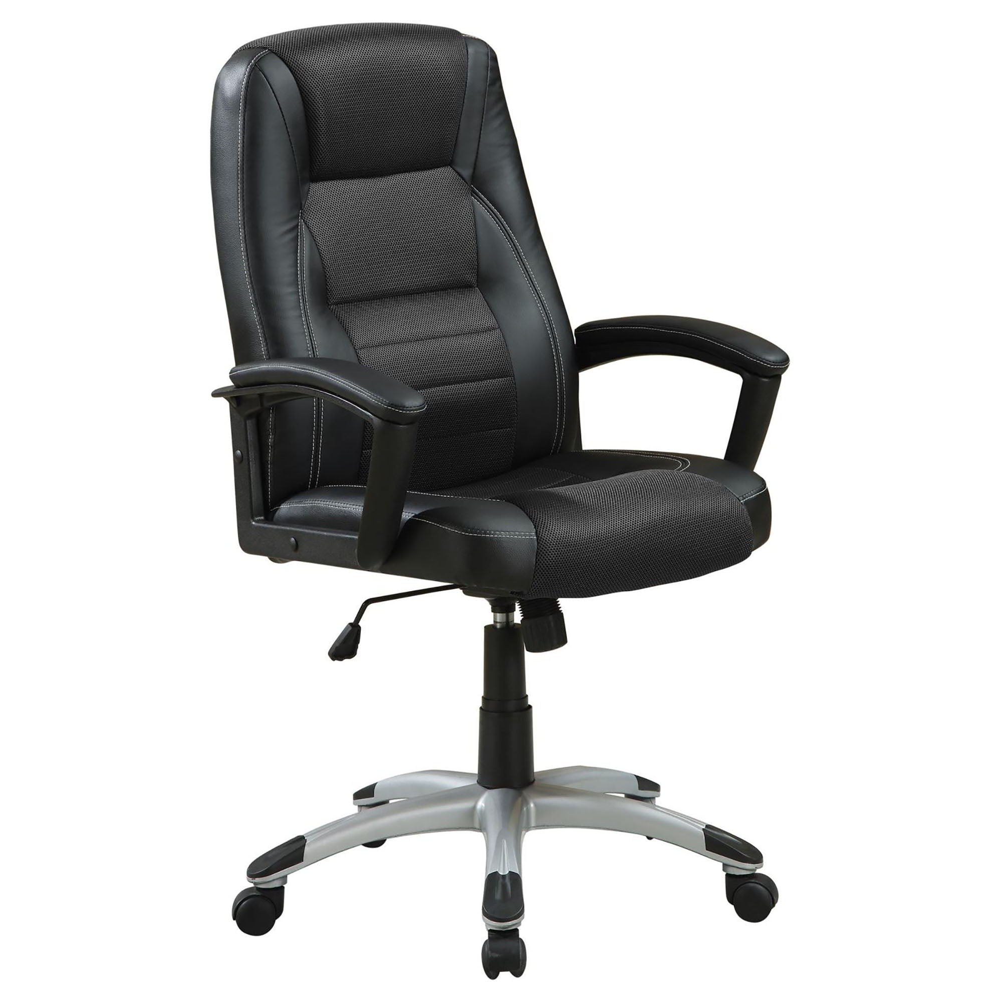 Office Chair With Base, Height Adjustable For Home &amp; Workspaces - Black