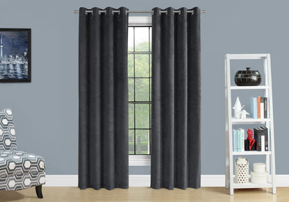 2 Pieces Set, Curtain Panel, Room Darkening, Grommet, Contemporary &amp; Modern