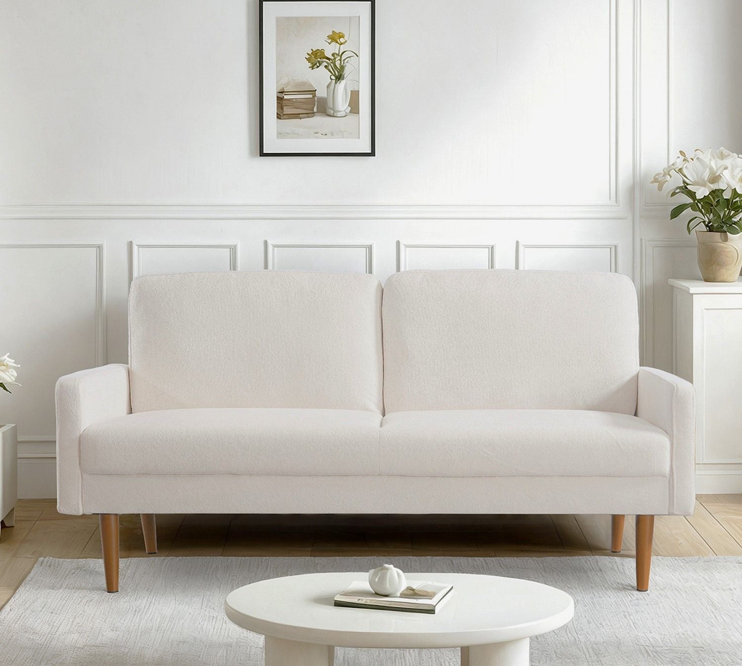 Sofa, European Style With Sleek Design, Modern &amp; Vintage Flair, Upholstered 3 Seater Couch
