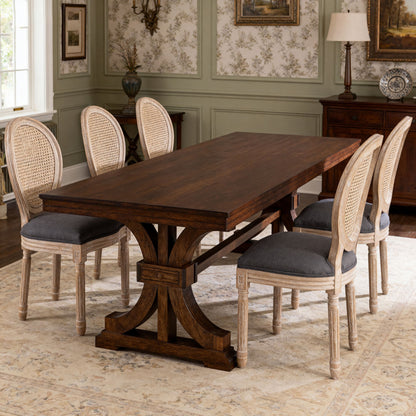 French Country Dining Chairs &amp; Round Back (Set of 2)