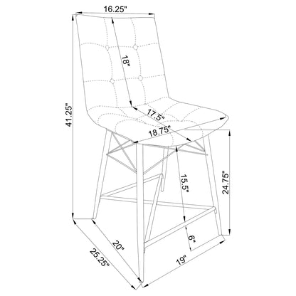Counter Height Stools &amp; Padded Seat (Set of 2)