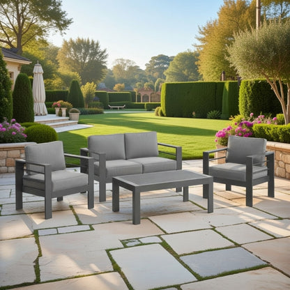 Outdoor Patio Set, All-Weather With Thick Cushions