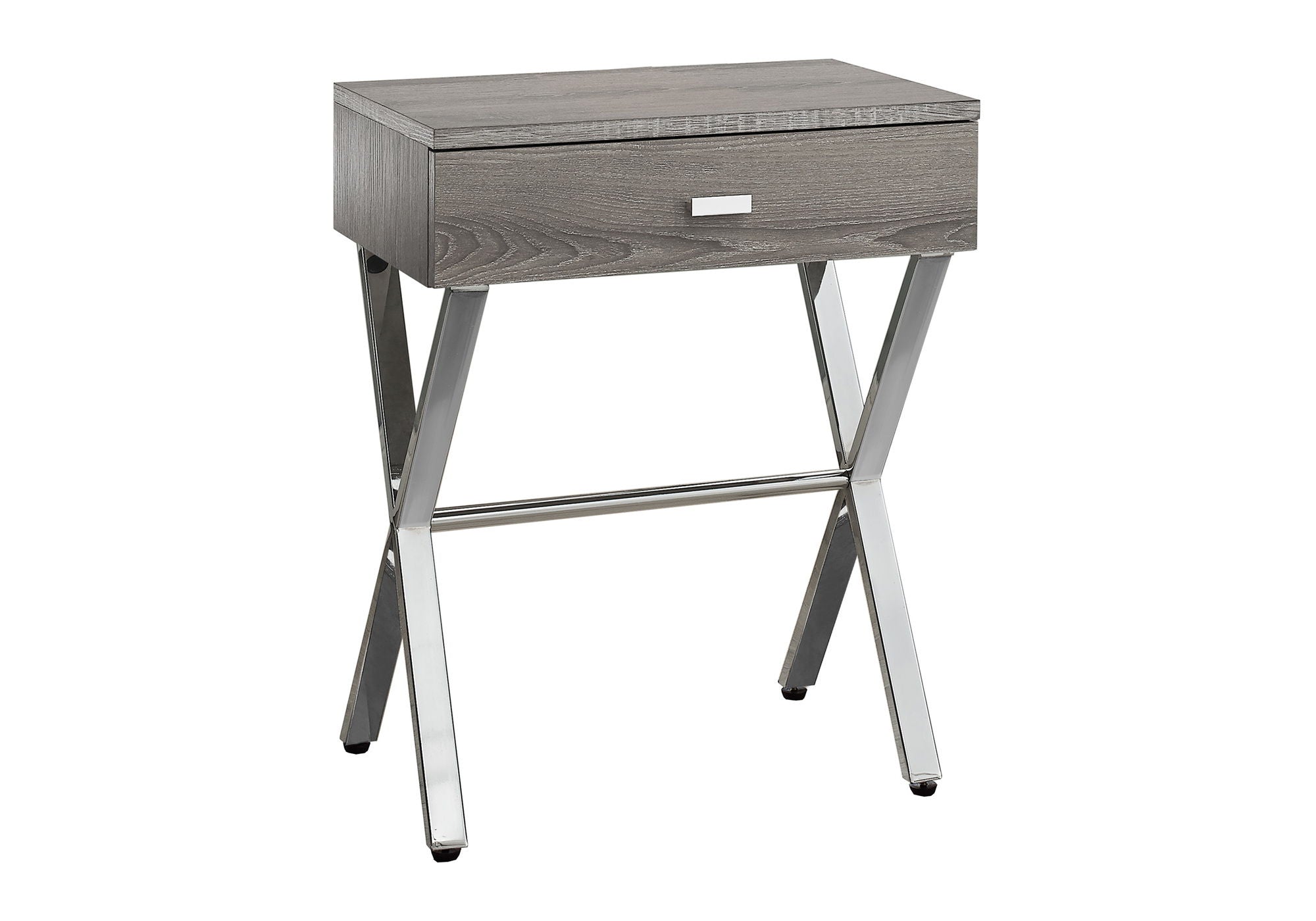 Accent Side X Table, Storage Drawer, Contemporary &amp; Modern