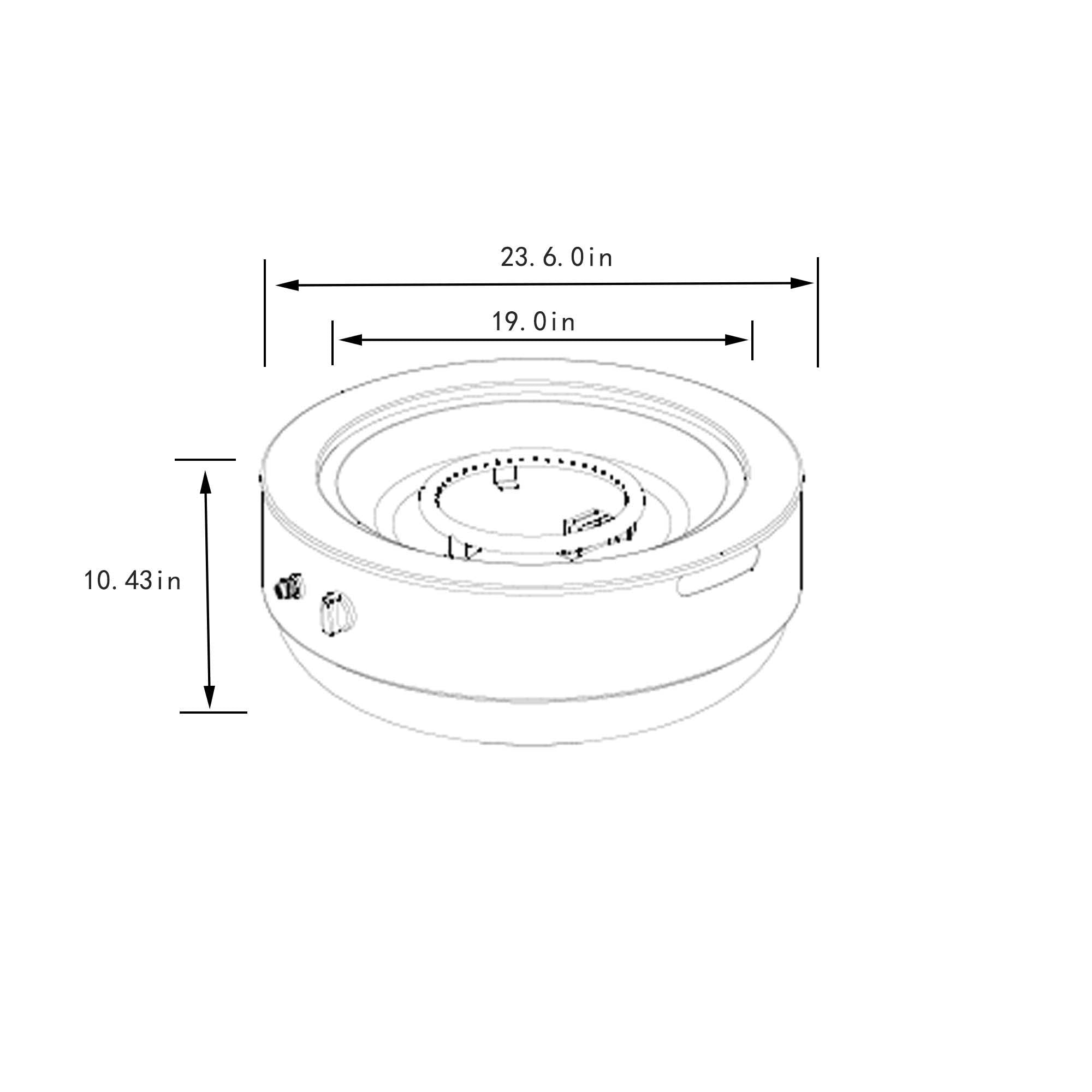23&quot; Propane Gas Fire Pit Bowl, 40000 Btu Round Steel Fire Pit For Outside Patio Deck Garden Backyard - Gray