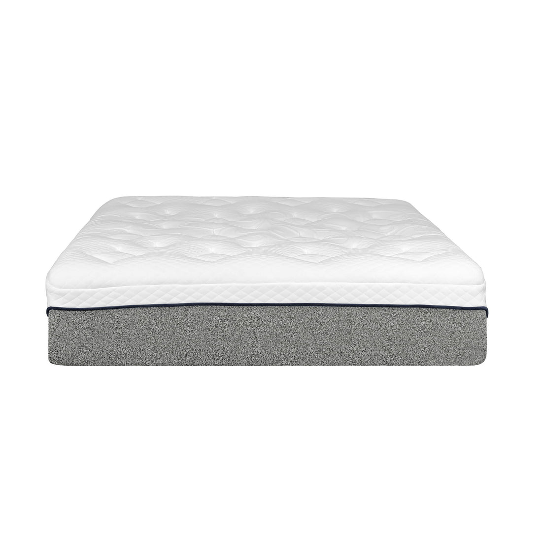 Ultra Plush 13&quot; Gel Memory Foam Mattress For King Size Bed With Double Layered Jacquard Cover - Gray / White