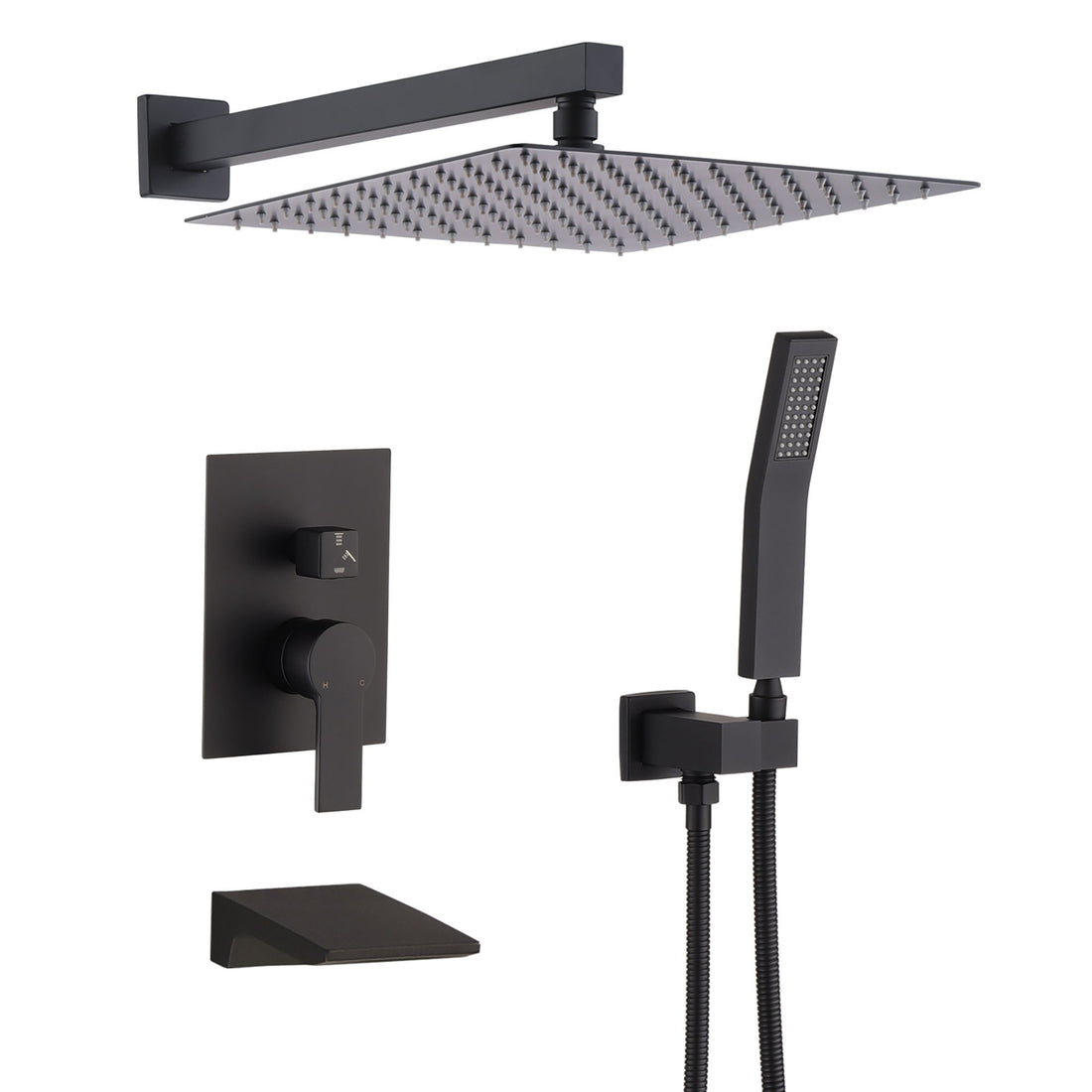 Modern 10&quot; Wall Mounted Rainfall Shower Head System