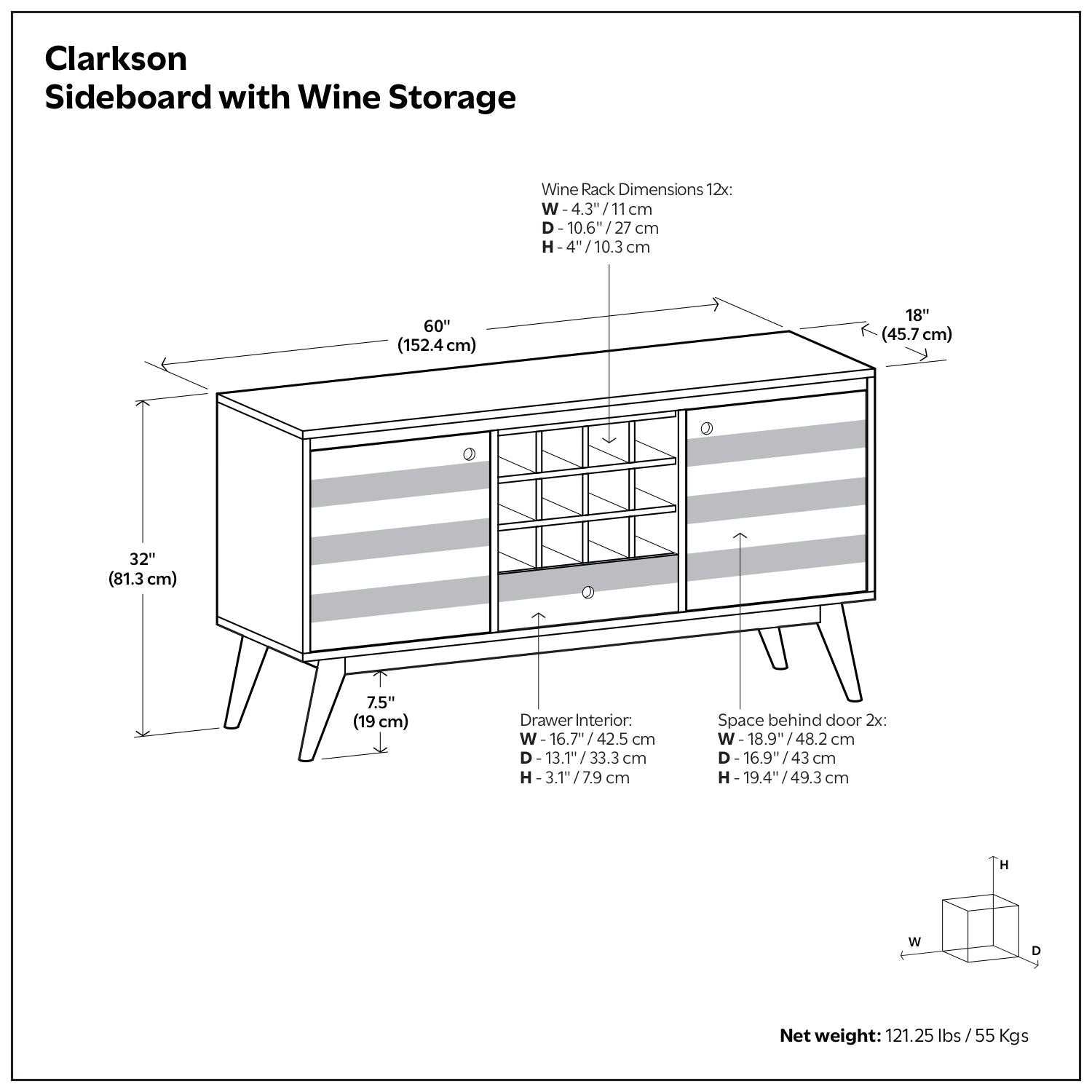 Clarkson - Sideboard With Storage - Brown