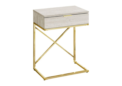Accent Side Table, Storage Drawer, Spacious Tabletop, Contemporary &amp; Modern